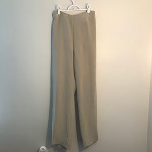 Kate Hill | 100% Silk Cream Pants NWT